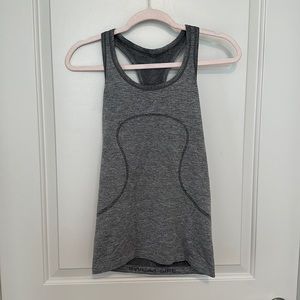 Silver Sparkle swiftly tech racer back tank lululemon